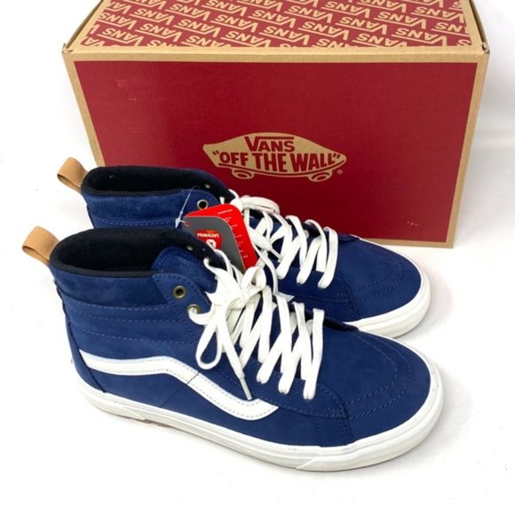 VANS Sk8-Hi MTE-1 Shoe High Top White Blue Nubuck Women's Size Boots VN0A5HZYA07 - Picture 5 of 9